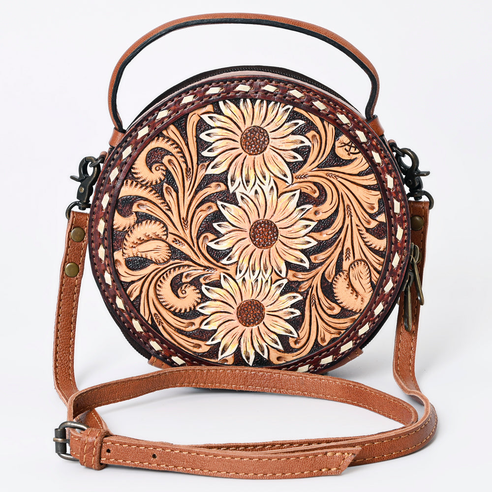 American Darling Canteen Bag Hand Tooled Genuine Leather Western Women | Handbag Purse Travel Clutch