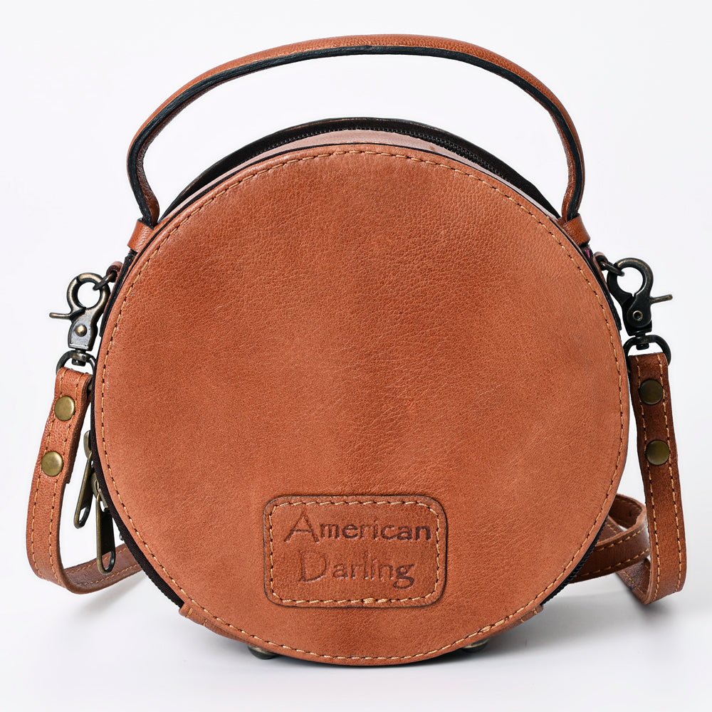 American Darling Canteen Hand Tooled Genuine Leather