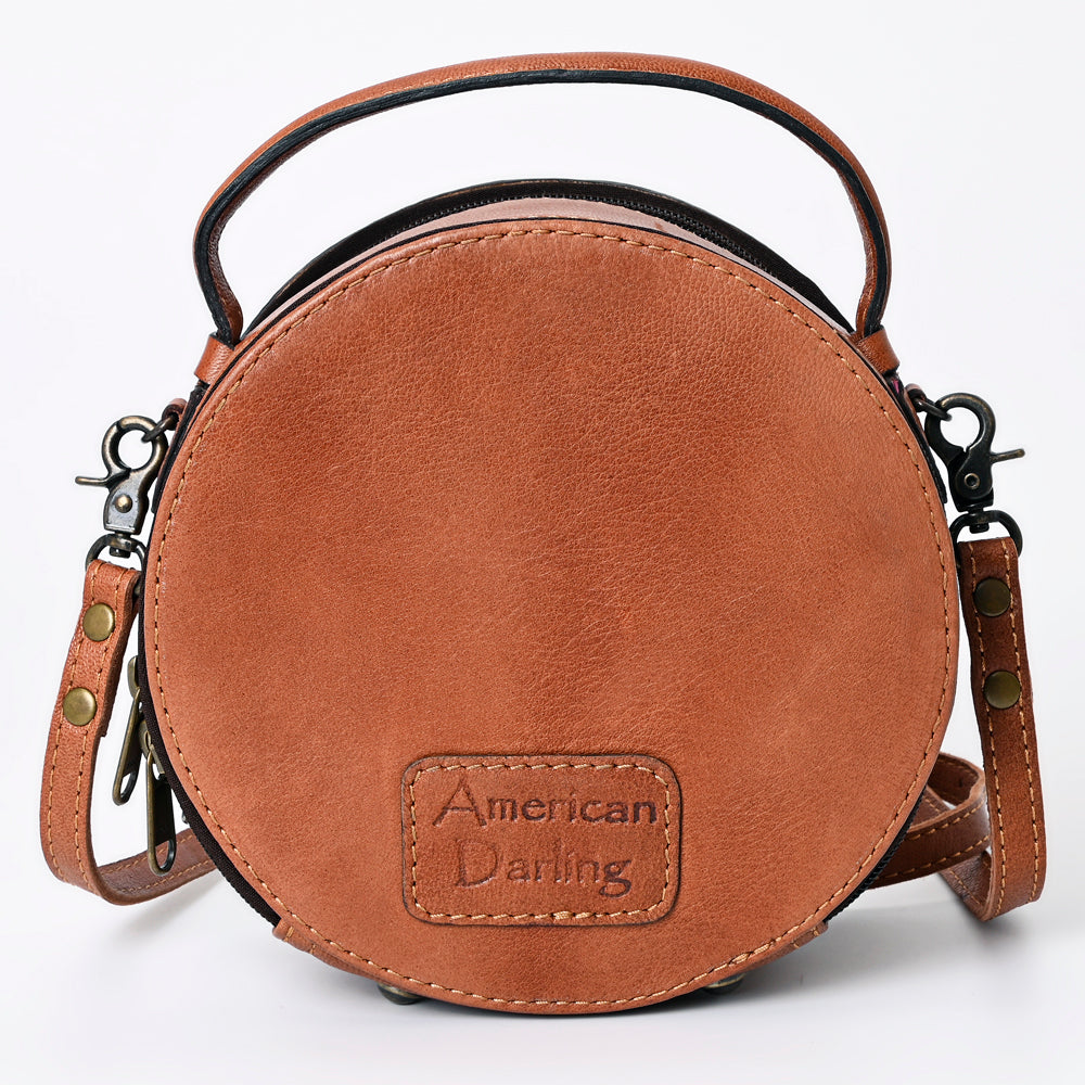 American Darling Canteen Bag Hand Tooled Genuine Leather Western Women | Handbag Purse Travel Clutch