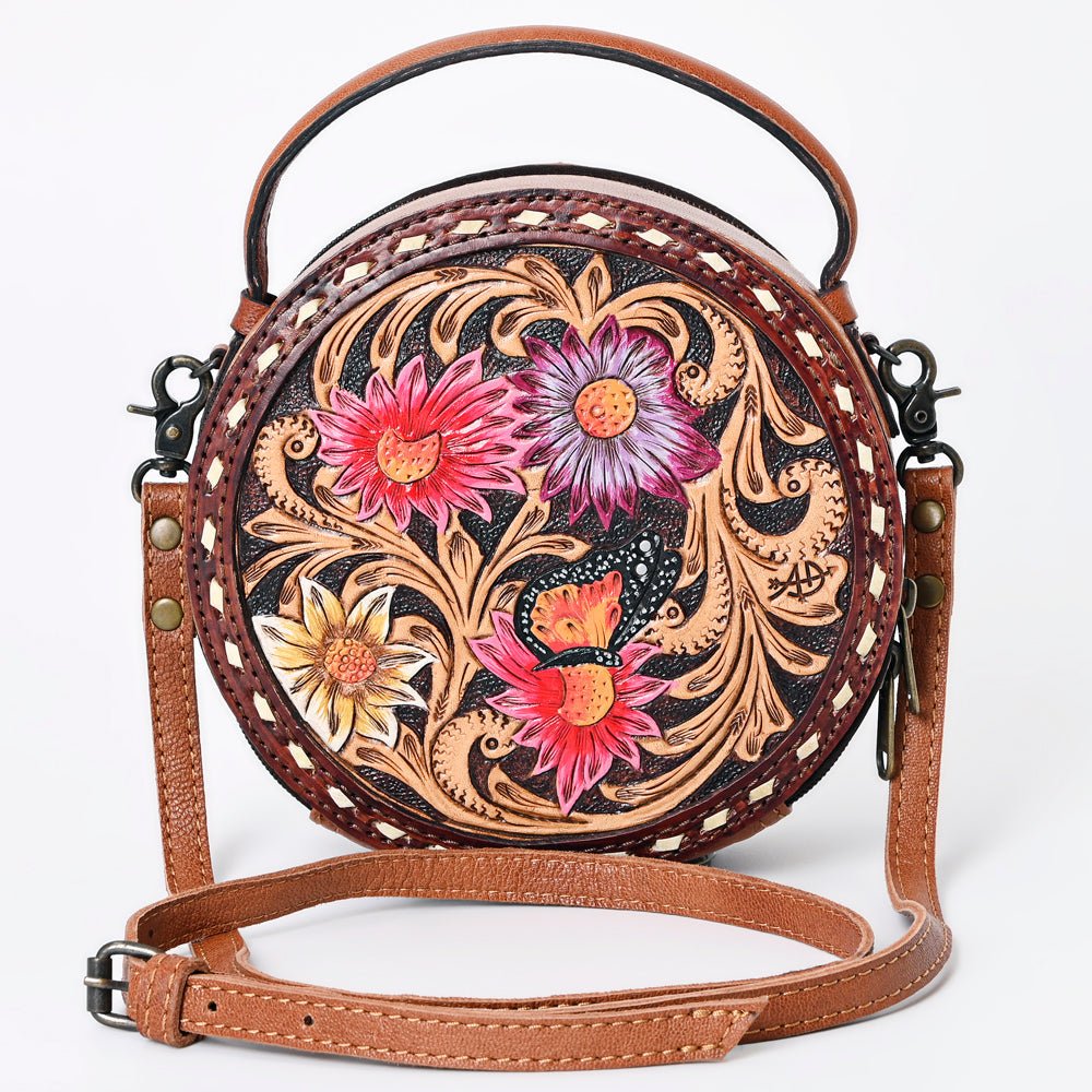 American Darling Canteen Hand Tooled Genuine Leather