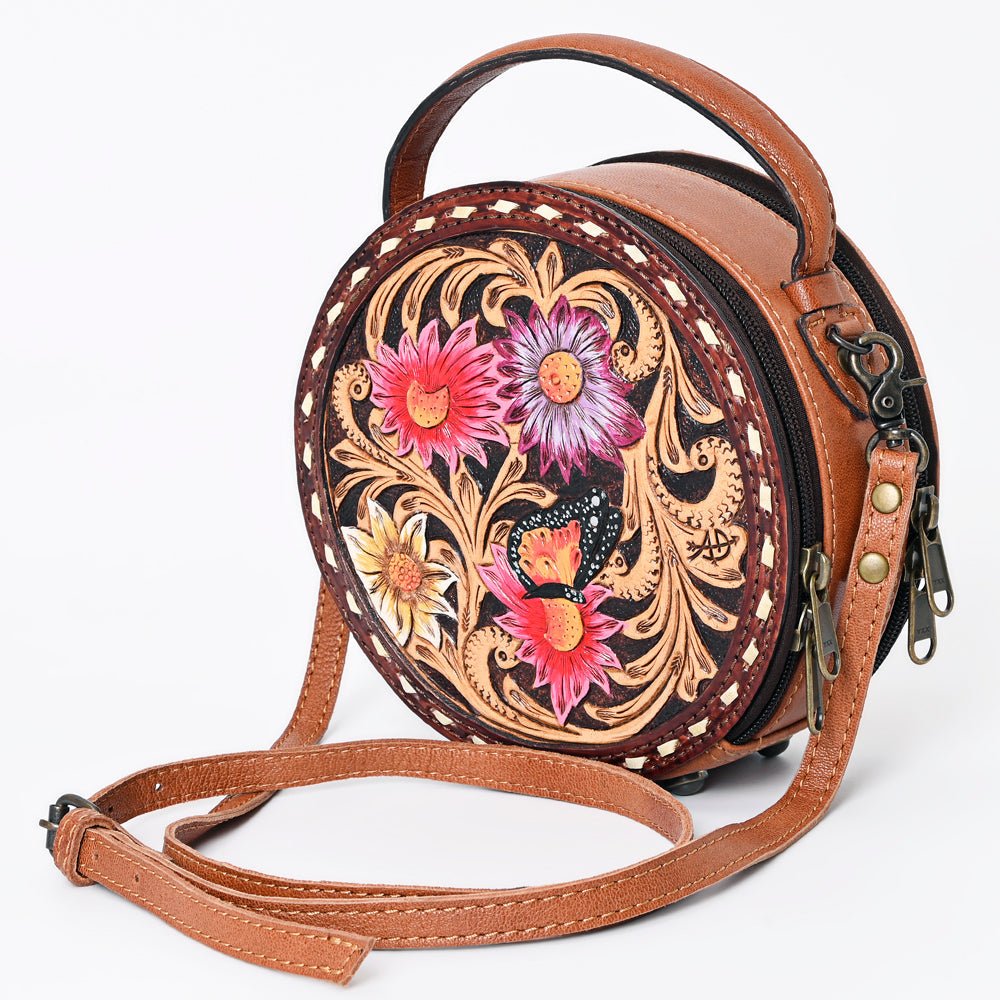 American Darling Canteen Hand Tooled Genuine Leather