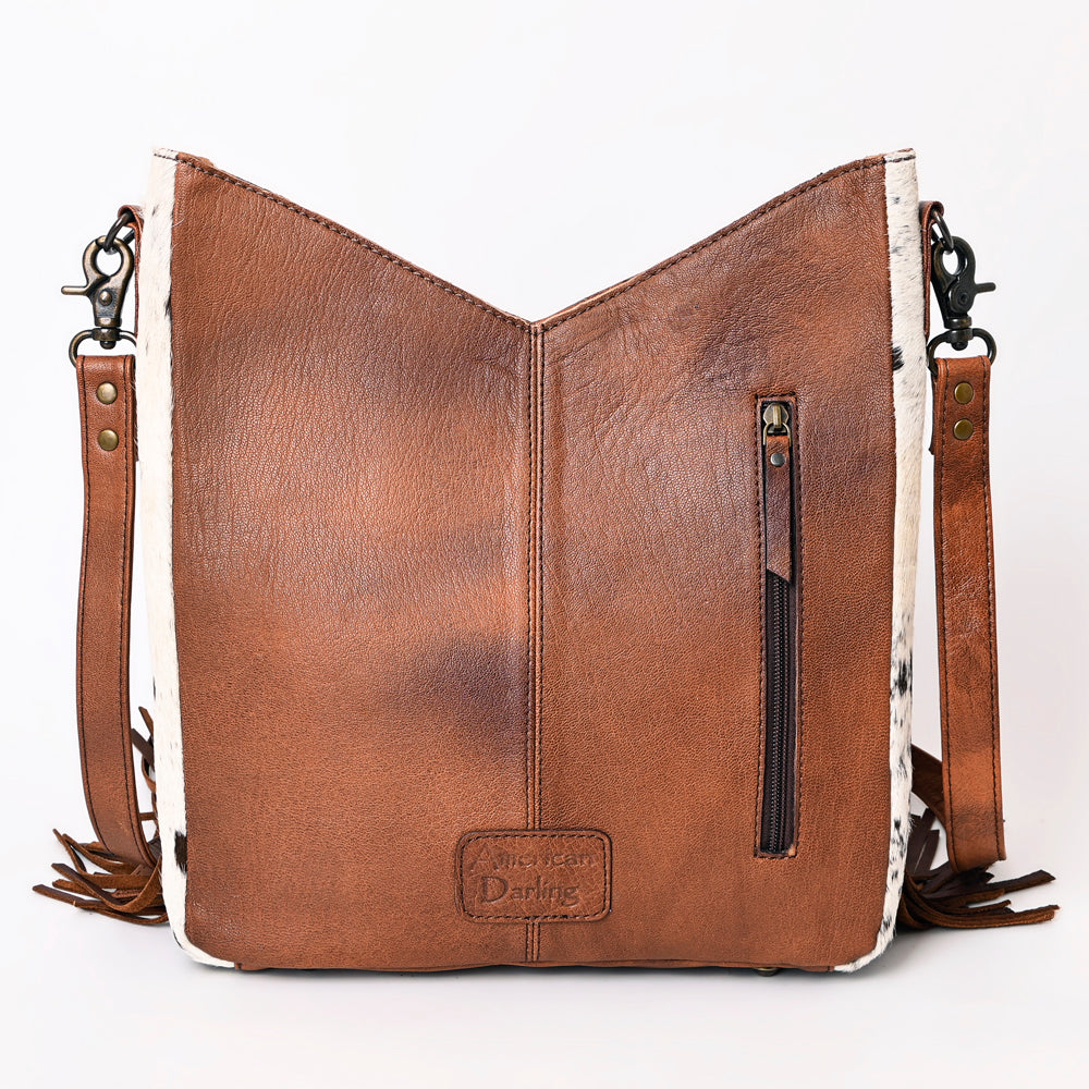American Darling Hand-Tooled Hair-On Leather Hobo Bag
