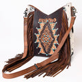 American Darling Hand-Tooled Hair-On Leather Hobo Bag