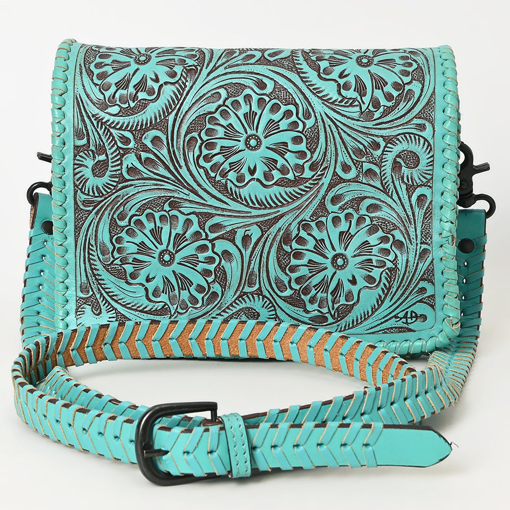 American Darling Crossbody Hand Tooled Genuine Leather