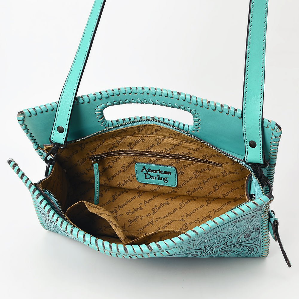 American Darling Clutch Hand Tooled Genuine Leather