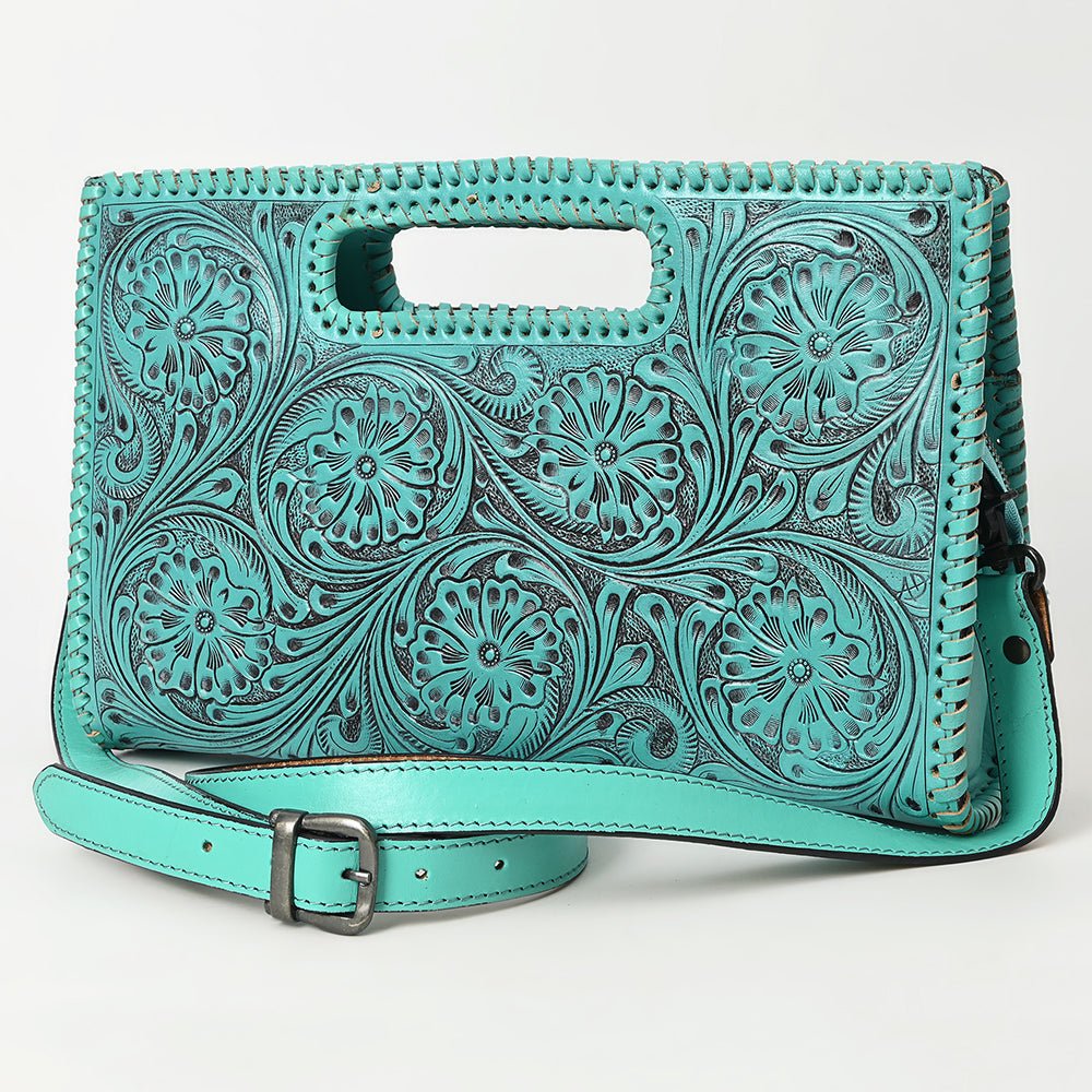 American Darling Clutch Hand Tooled Genuine Leather