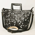 Ohlay Tote Hand Tooled Genuine Leather