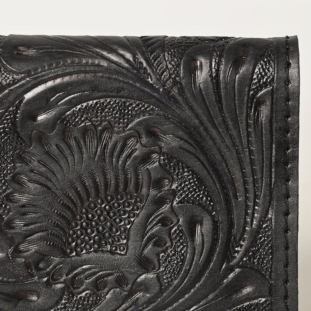 Ohlay Wallet Hand Tooled Genuine Leather