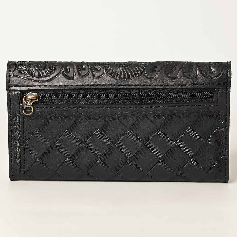 Ohlay Wallet Hand Tooled Genuine Leather