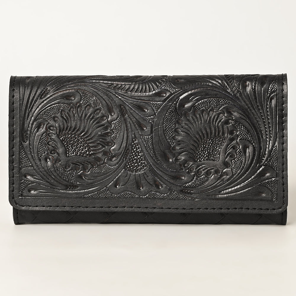 Ohlay Wallet Hand Tooled Genuine Leather