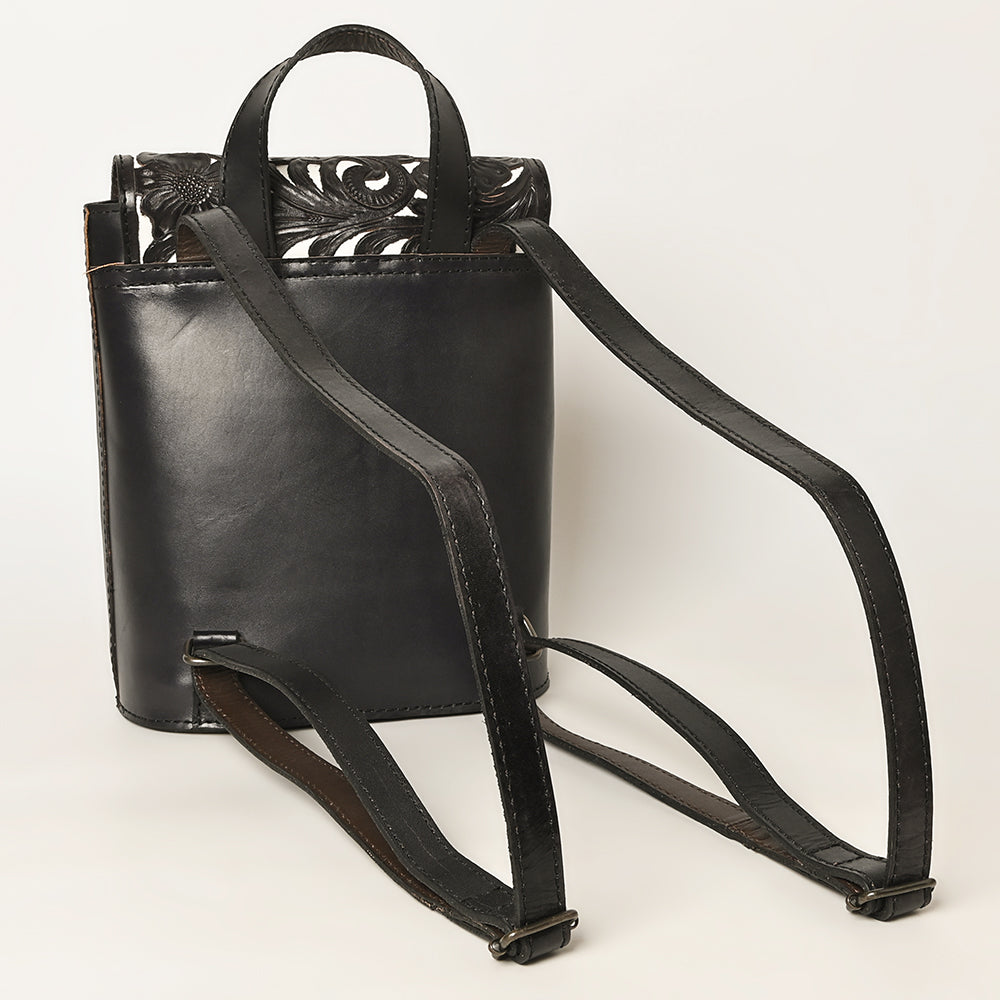 Ohlay Backpack Hand Tooled Genuine Leather