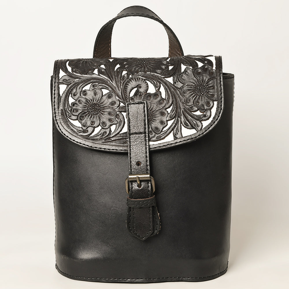 Ohlay Backpack Hand Tooled Genuine Leather