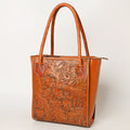 Ohlay Tote Hand Tooled Genuine Leather