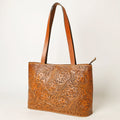 Ohlay Tote Hand Tooled Genuine Leather