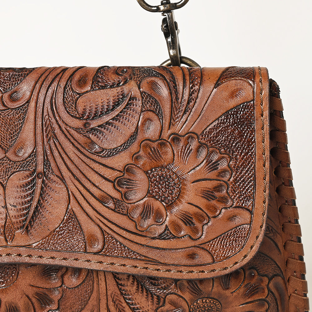 Ohlay Wallet Hand Tooled Genuine Leather