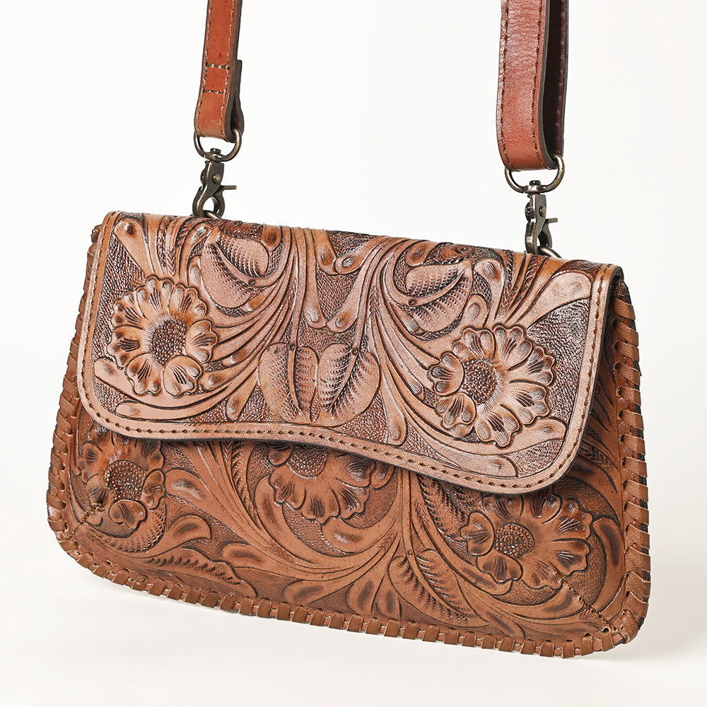 Ohlay Wallet Hand Tooled Genuine Leather