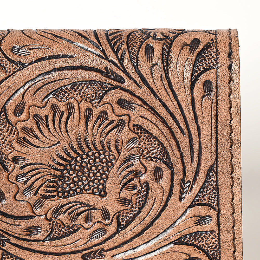 OHLAY Hand-Tooled Genuine Leather Wallet