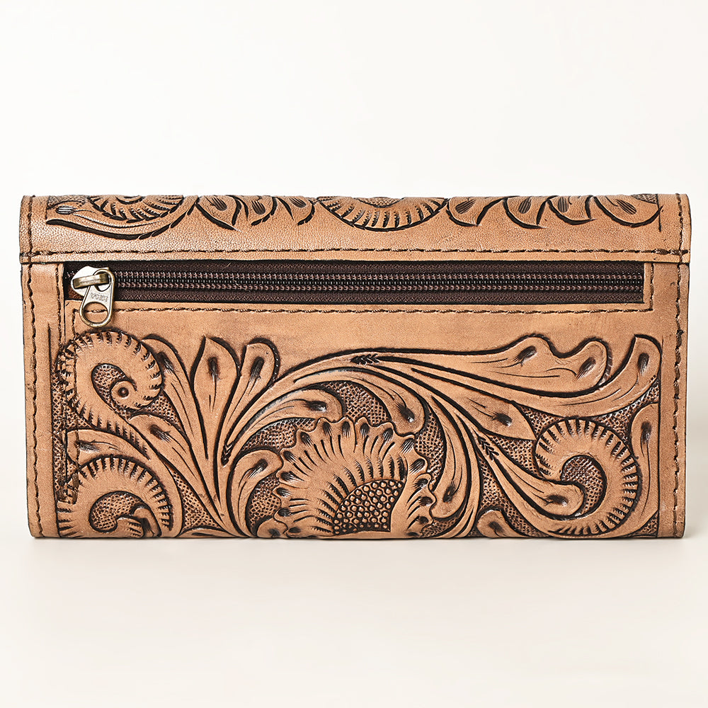 OHLAY Hand-Tooled Genuine Leather Wallet