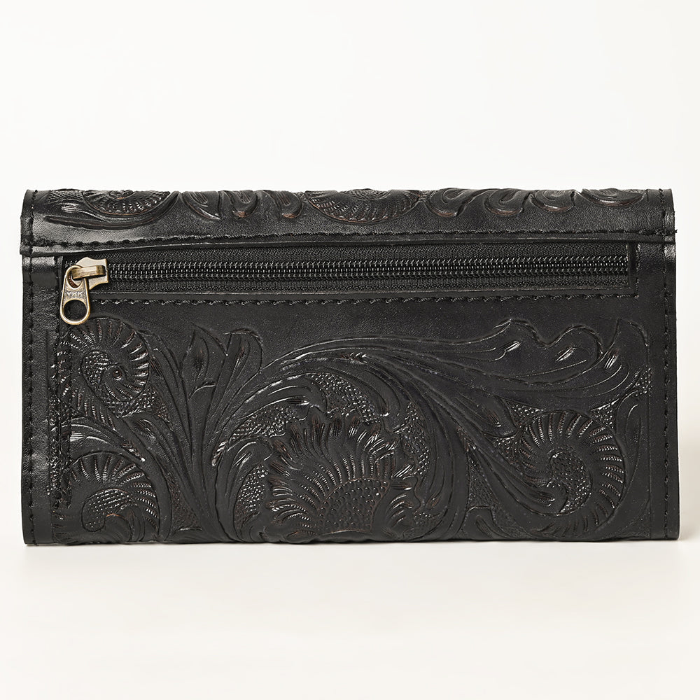 OHLAY Hand-Tooled Genuine Leather Wallet