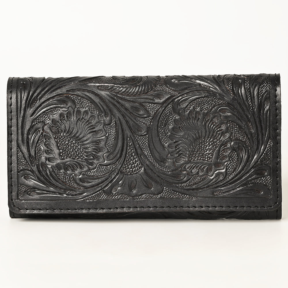 OHLAY Hand-Tooled Genuine Leather Wallet