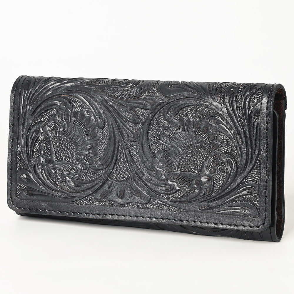 OHLAY Hand-Tooled Genuine Leather Wallet