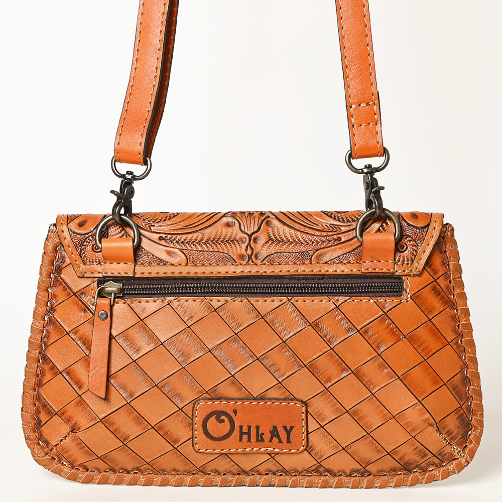 Ohlay Wallet Hand Tooled Genuine Leather