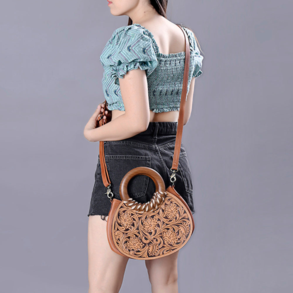 American Darling Hand-Tooled Leather Clutch