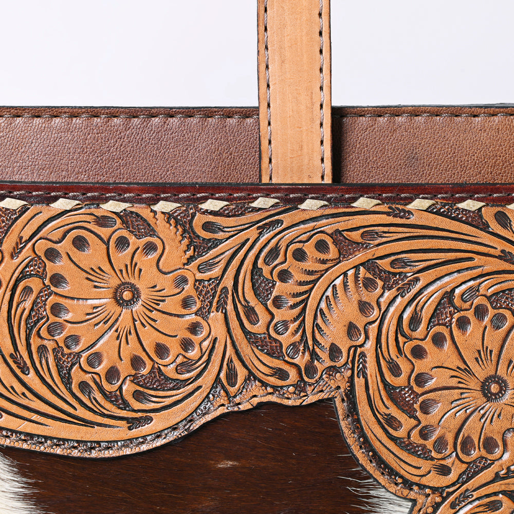 American Darling Briefcase Hand Tooled Genuine Leather