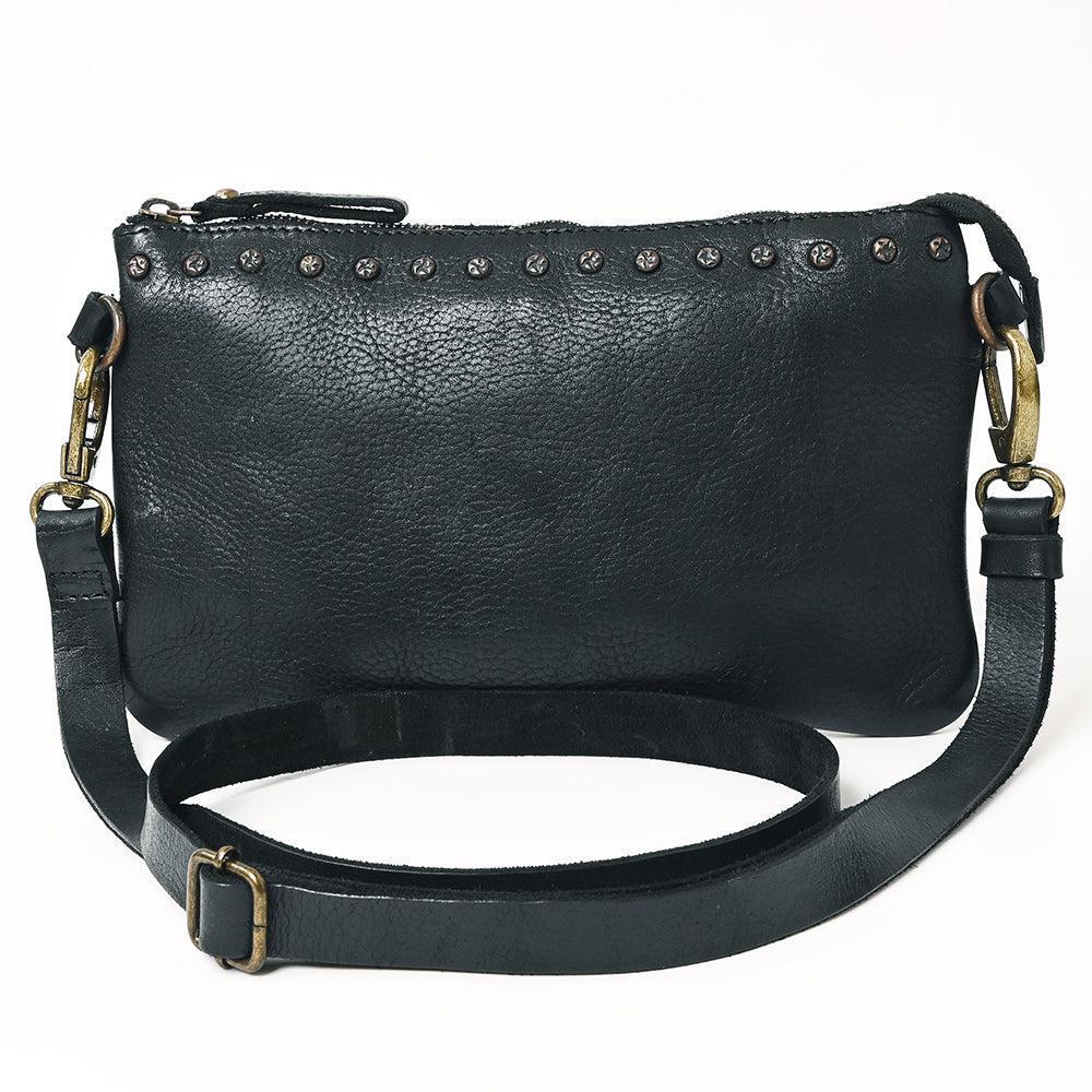 Spaghetti Western Crossbody Vintage Handmade Drum Dyed Genuine European Cowhide Leather
