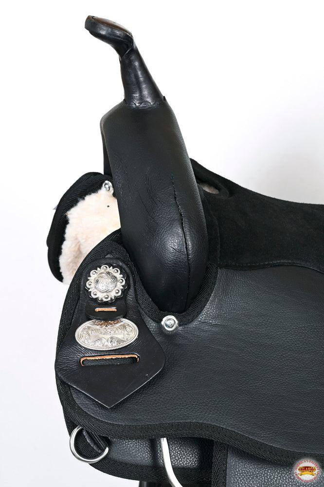 Hilason Horse Trail Pleasure Endurance Synthetic Saddle Black