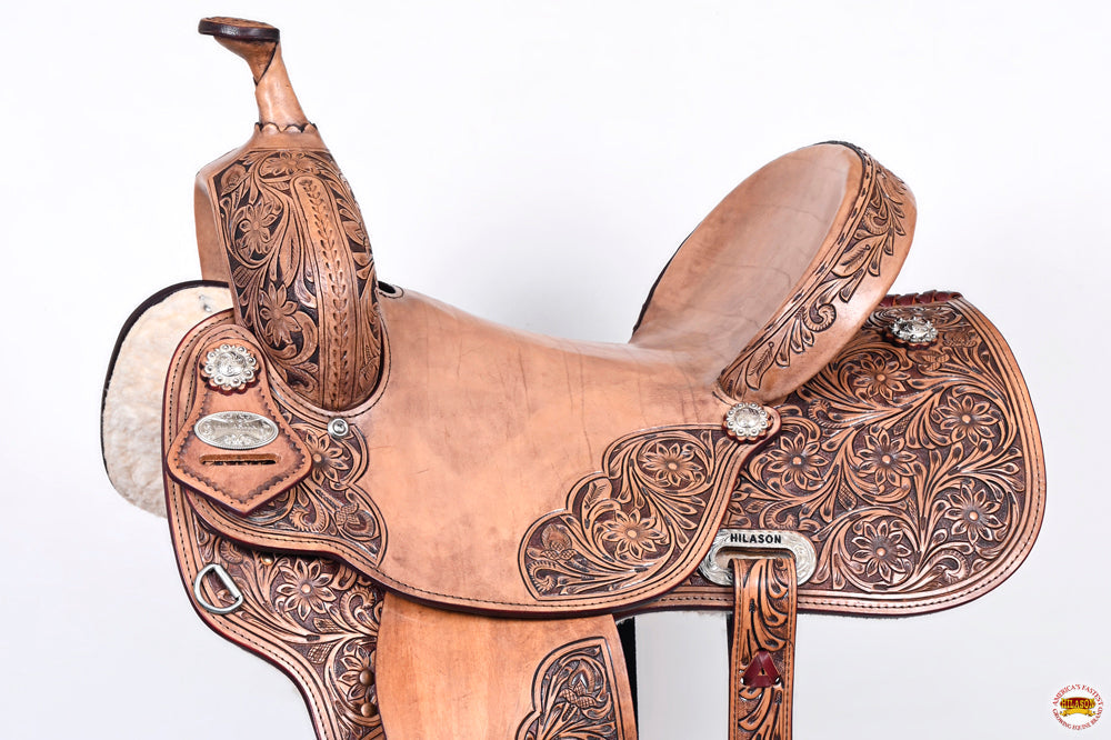 HILASON Western Horse Barrel Trail Saddle Pleasure & Endurance Riding Brown