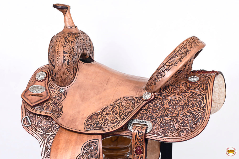 HILASON Western Horse Ranch Roping Saddle Riding Brown