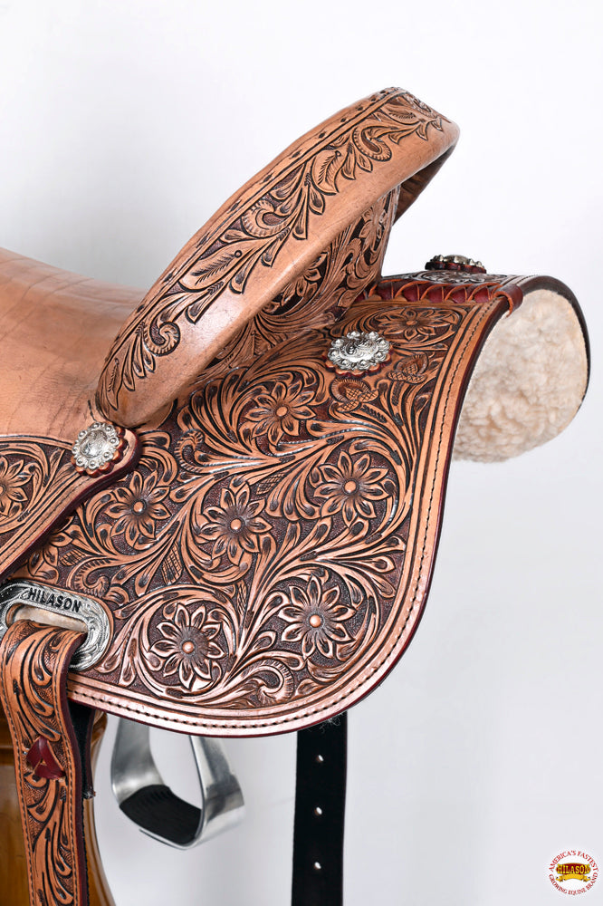 HILASON Western Horse Barrel Trail Saddle Pleasure & Endurance Riding Brown
