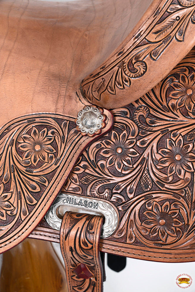 HILASON Western Horse Barrel Trail Saddle Pleasure & Endurance Riding Brown