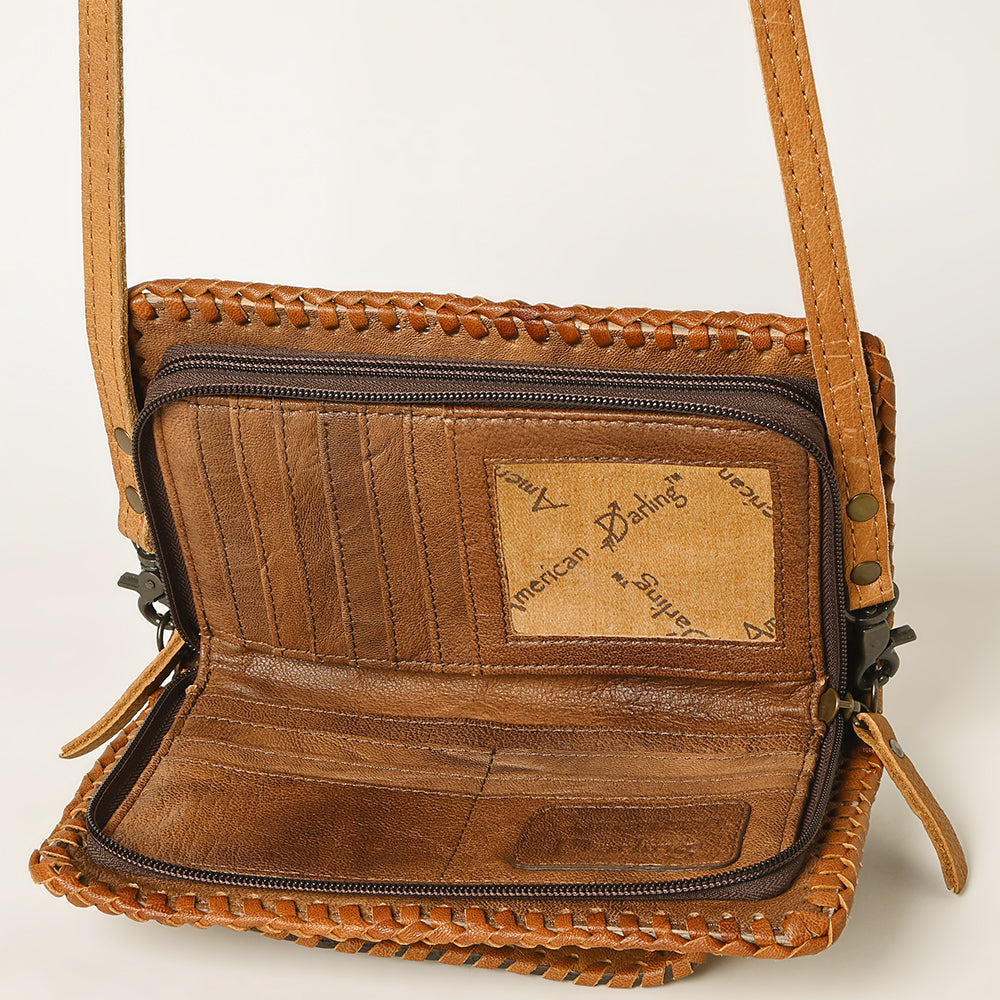 American Darling Clutch Hand Tooled Genuine Leather