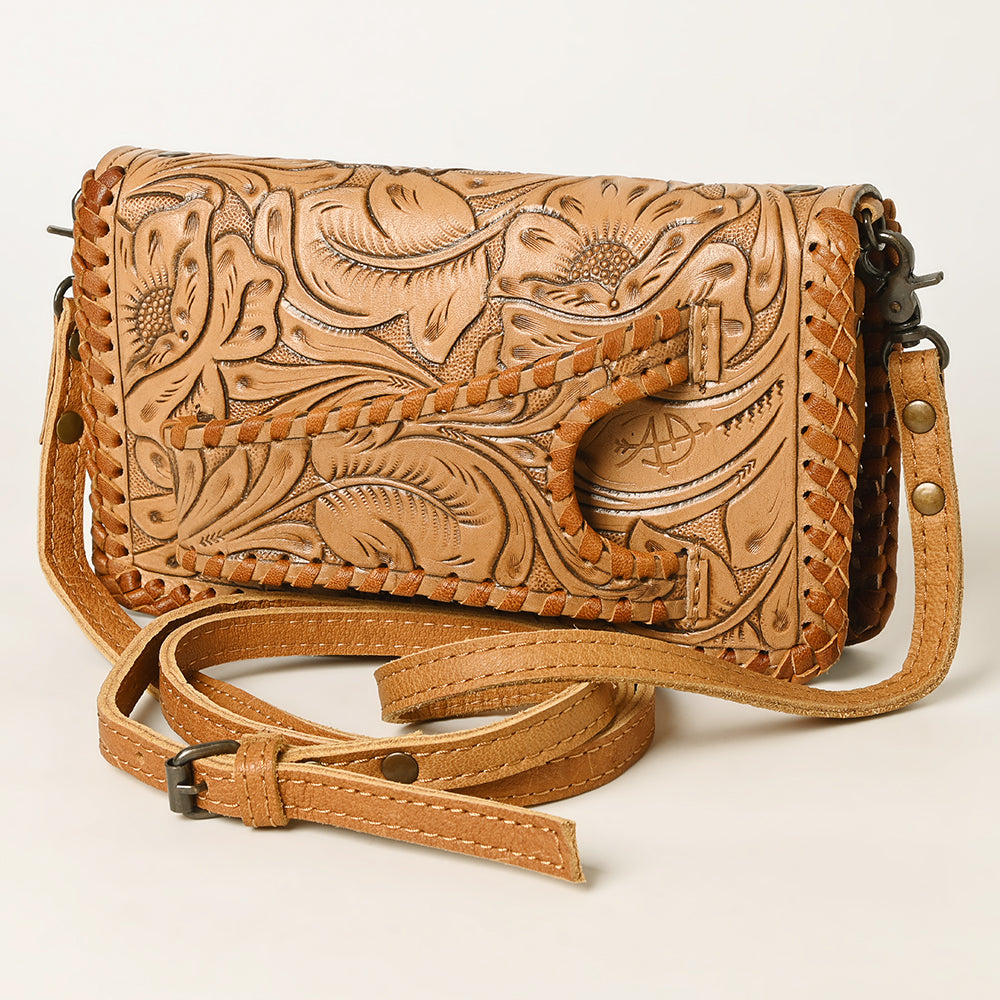 American Darling Clutch Hand Tooled Genuine Leather