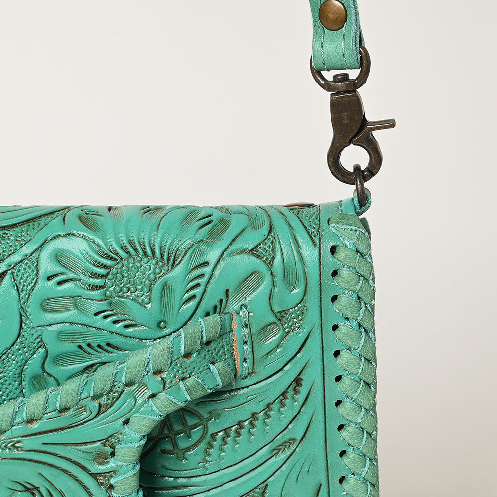 American Darling Clutch Hand Tooled Genuine Leather