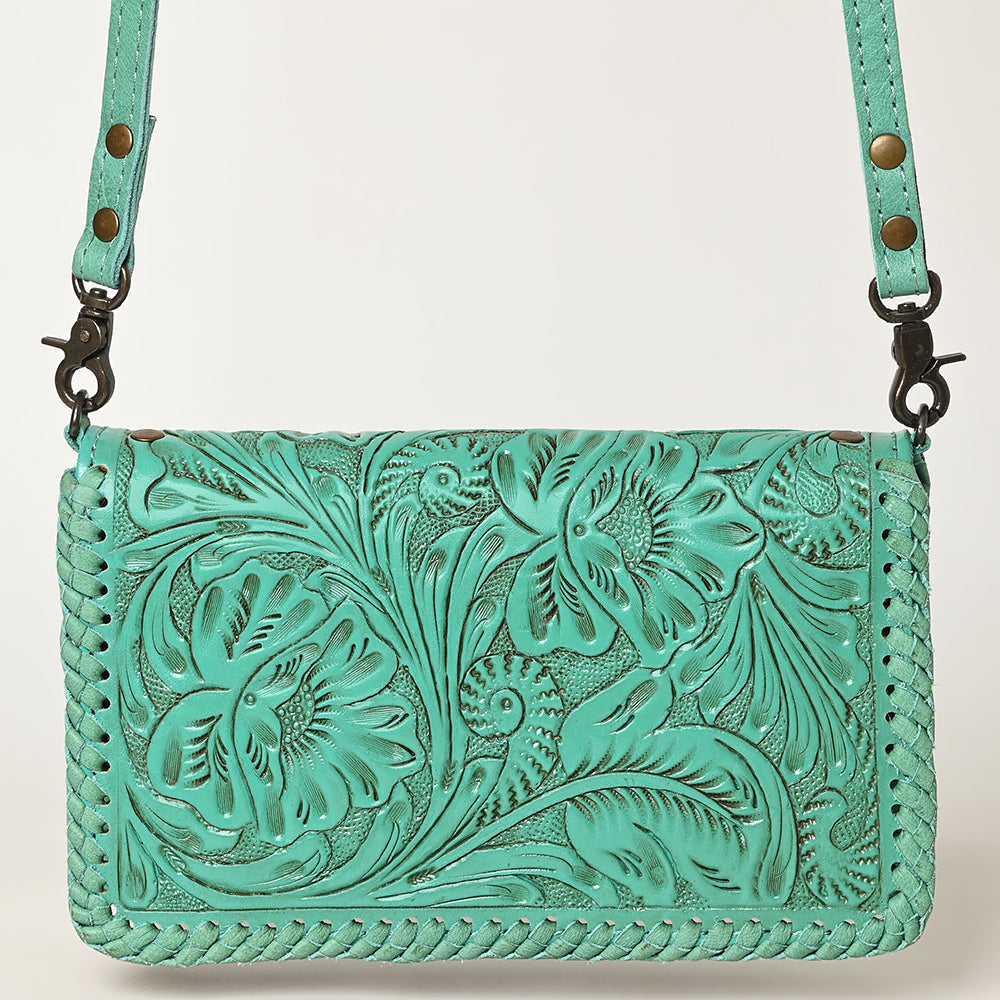 American Darling Clutch Hand Tooled Genuine Leather