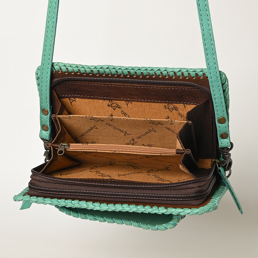 American Darling Clutch Hand Tooled Genuine Leather