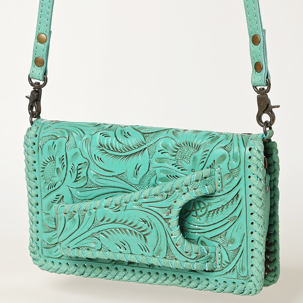 American Darling Clutch Hand Tooled Genuine Leather