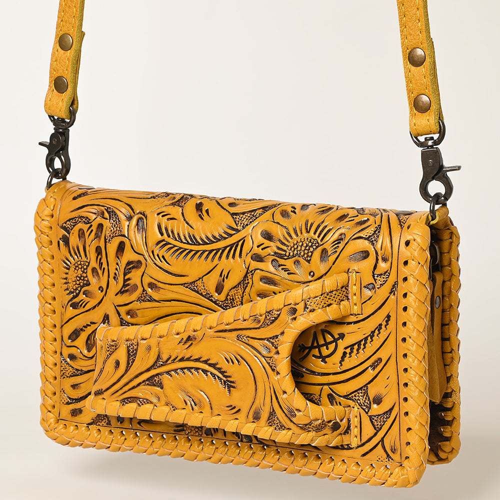 American Darling Clutch Hand Tooled Genuine Leather
