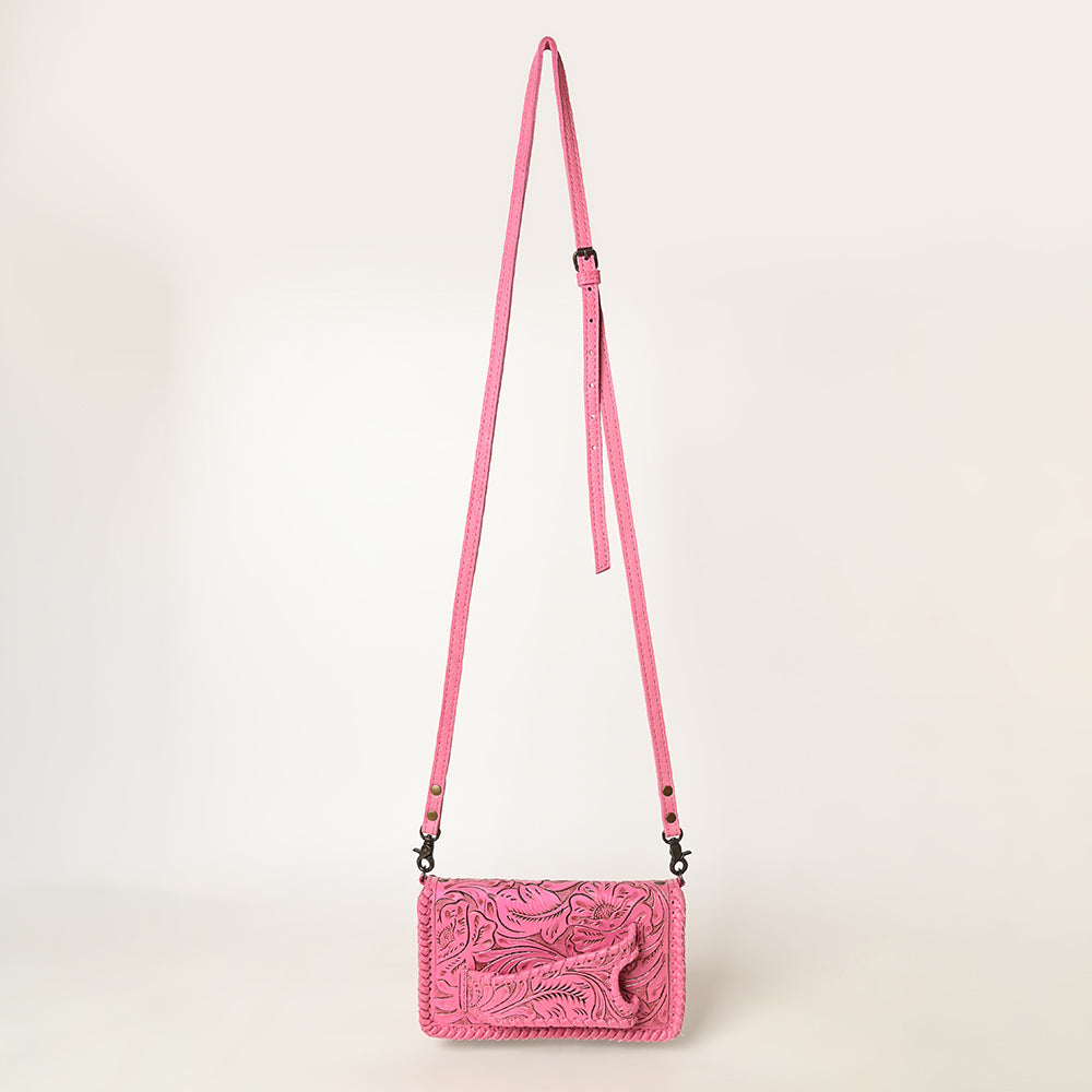 American Darling Clutch Hand Tooled Genuine Leather