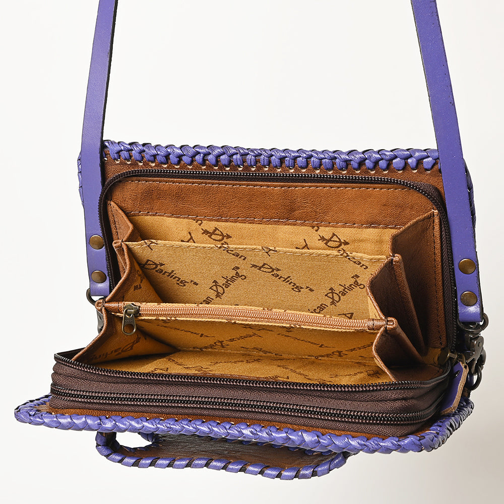 American Darling Clutch Hand Tooled Genuine Leather