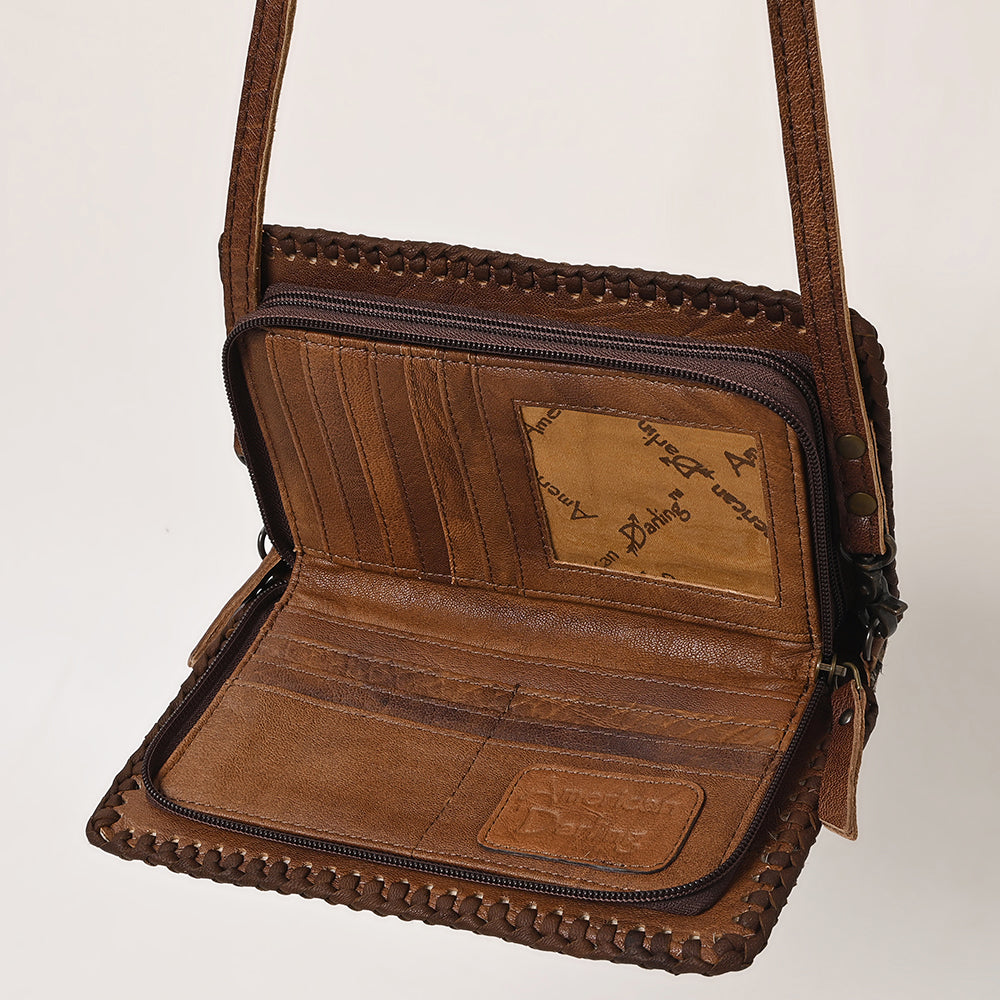 American Darling Clutch Hand Tooled Genuine Leather