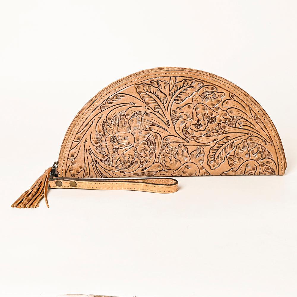 American Darling Clutch Hand Tooled Genuine Leather