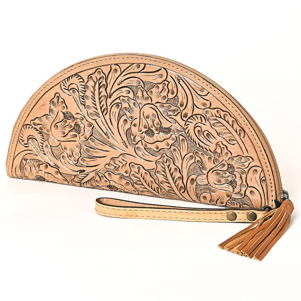 American Darling Clutch Hand Tooled Genuine Leather