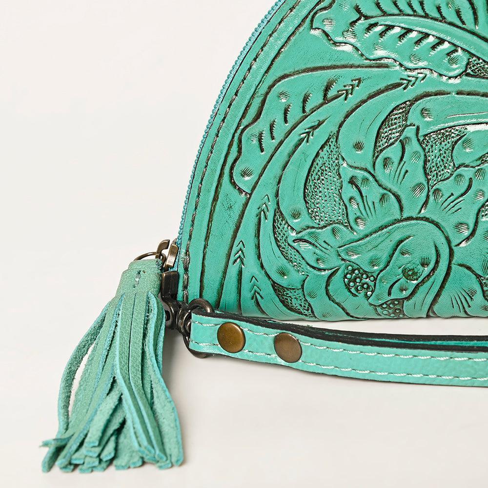 American Darling Clutch Hand Tooled Genuine Leather