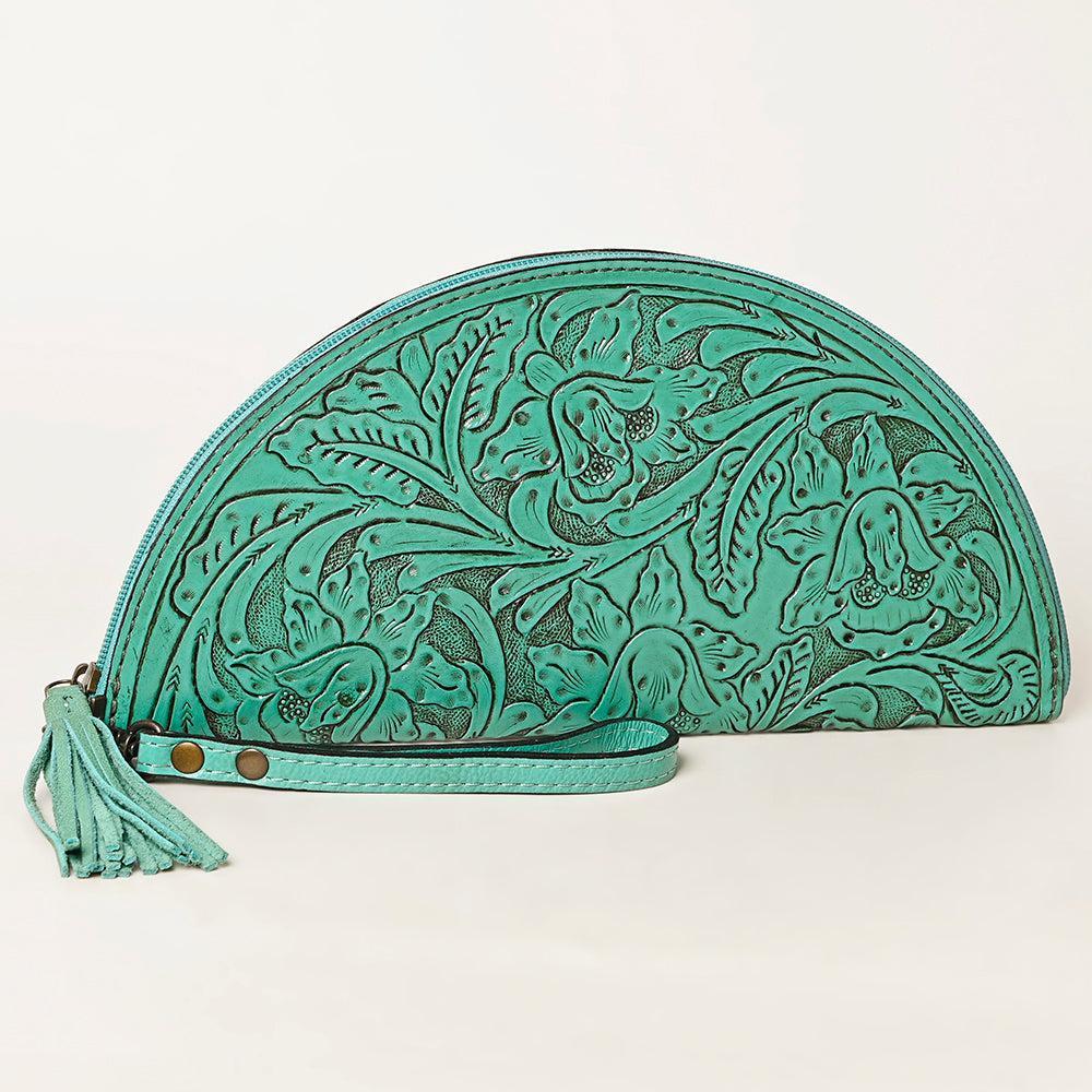 American Darling Clutch Hand Tooled Genuine Leather