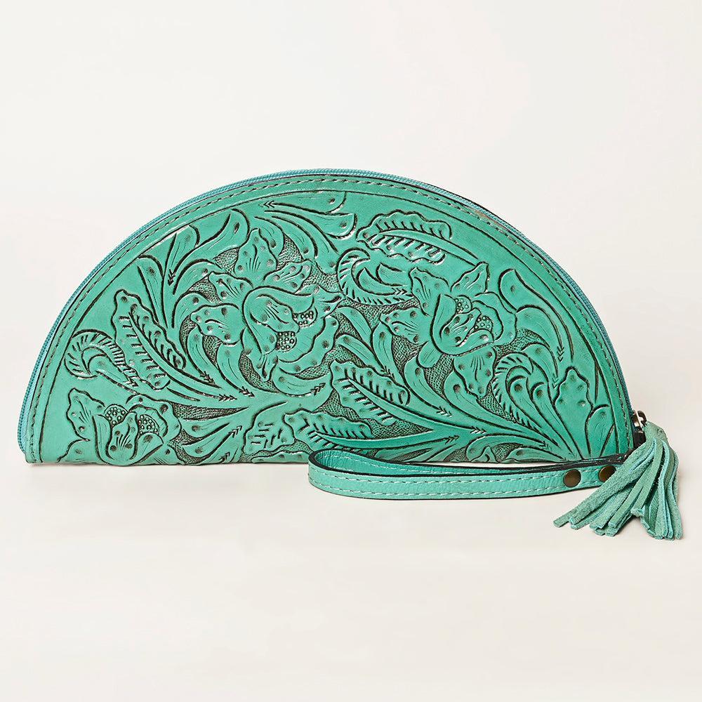American Darling Clutch Hand Tooled Genuine Leather