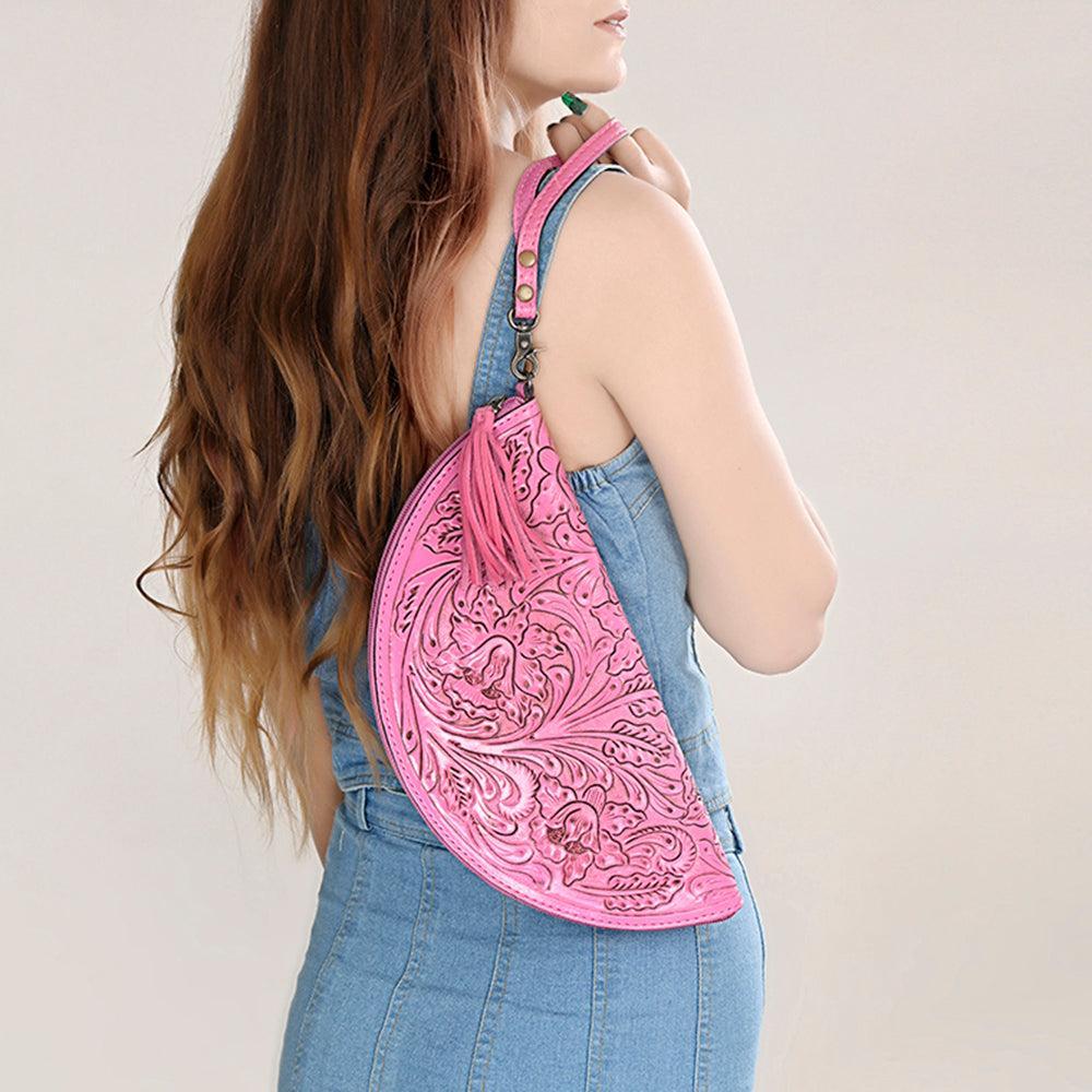 American Darling Clutch Hand Tooled Genuine Leather